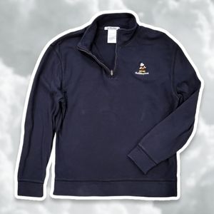 Disney Parks Authentic Original Small Black Quarter Zip Mock Neck Pullover
